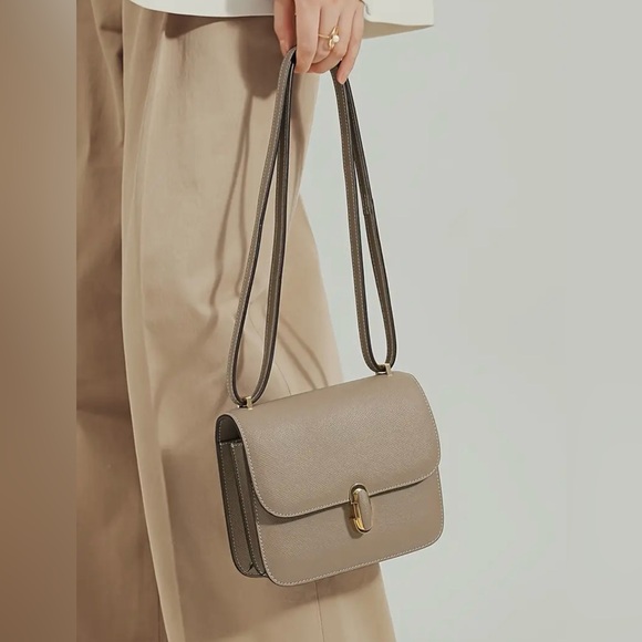 Women Handbag Genuine Leather Shoulder Crossbody Bag Small Square Bag - Picture 4 of 15